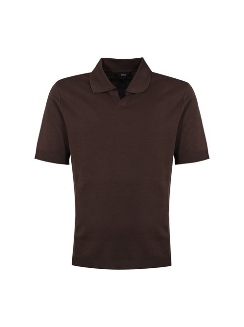 Polo in maglia di cotone Marrone Herno | JV000004U 520598800